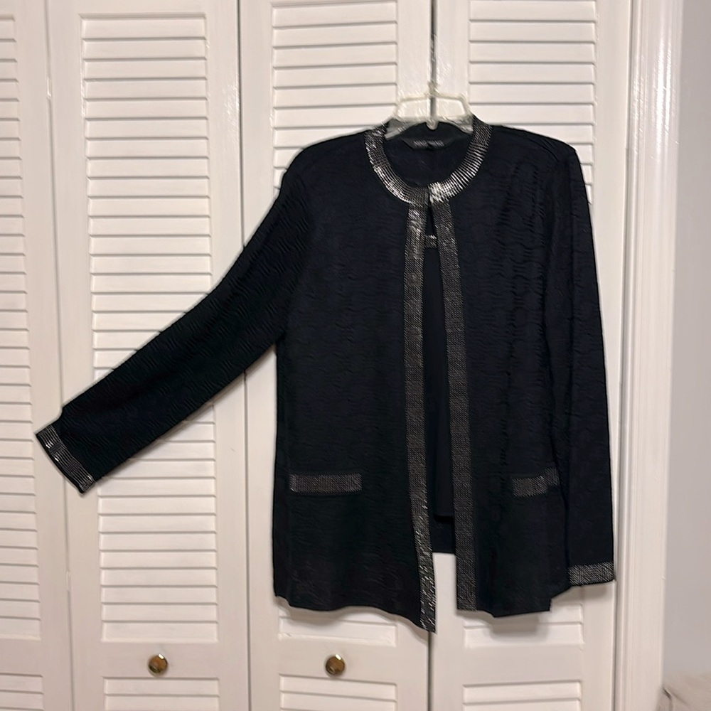 Black Ming Wang Knit Jacket and Matching Top